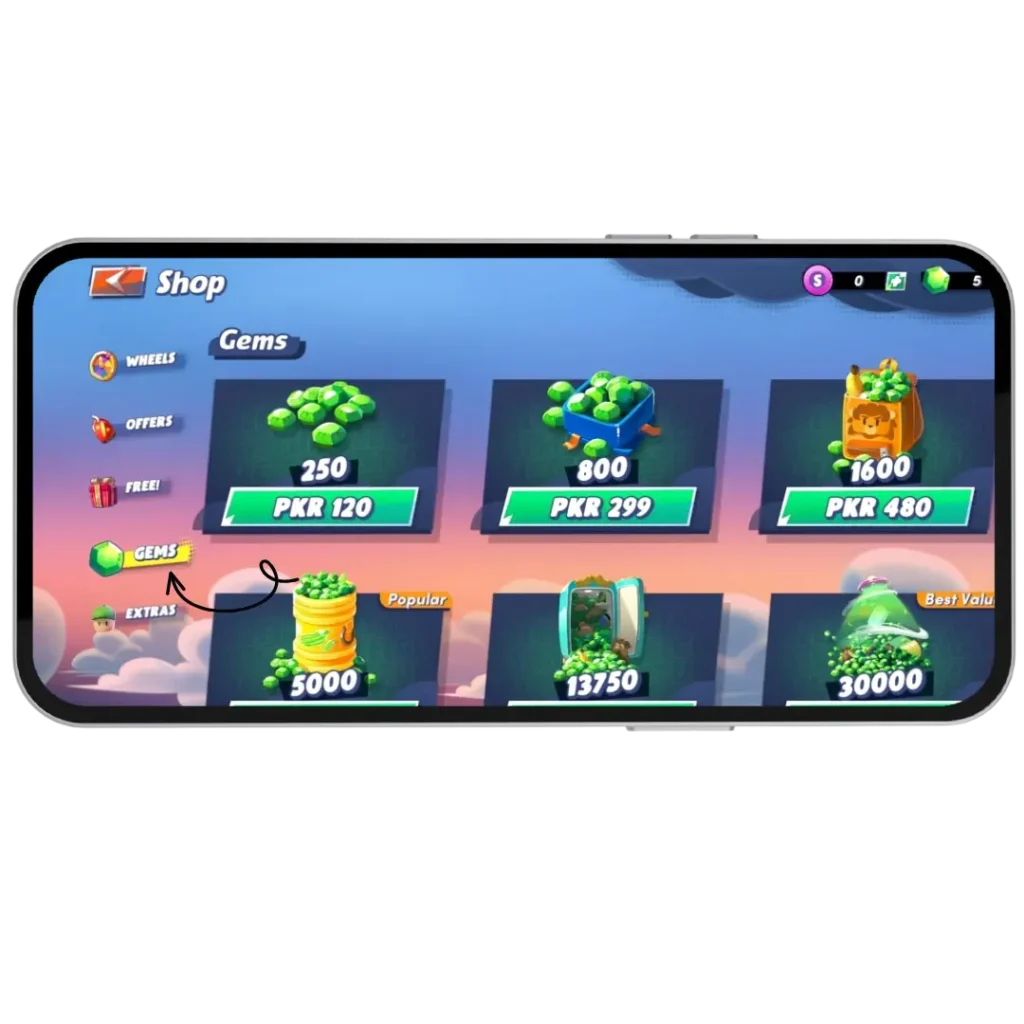 money and gems